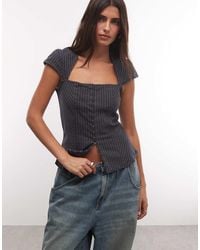Weekday - Top With Hook And Eye Detail - Lyst