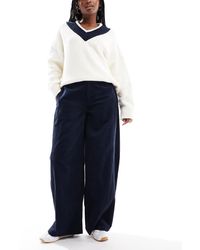 ASOS - Baby Cord Extreme Horseshoe Pants With Seam Detail - Lyst