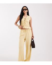 ONLY - Linen Blend Pull On Trousers Co-ord - Lyst