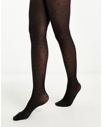 Pieces - 20 Denier Polka Dot Tights - Lyst