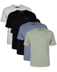 French Connection - 5 Pack Cotton Crew Neck Short Sleeve T-Shirts - Lyst