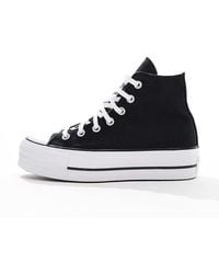 Converse - Chuck Taylor All Star Hi Lift Wide Fit Platform Trainers - Lyst