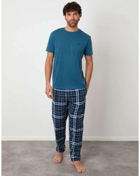 Threadbare - Cotton Blend Check Pyjama Set - Lyst