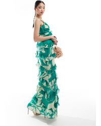 Pretty Lavish - Exclusive To Asos Piper Ruffle Maxi Dress - Lyst