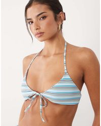 Gina Tricot - Mix And Match Front Tie Bikini Top - Lyst