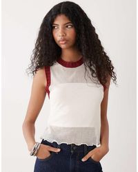 Collusion - Sheer Knitted Contrast Tank Top - Lyst