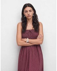 Collusion - Aangerimpelde Mini Jurk Met Strikdetail - Lyst