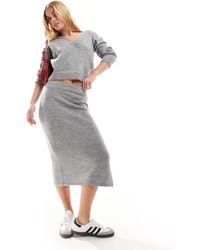 Jdy - Knitted Midi Skirt Co-ord - Lyst