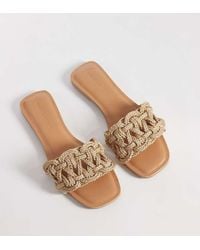 ASOS - Wide Fit Faina Weave Flat Sandal - Lyst