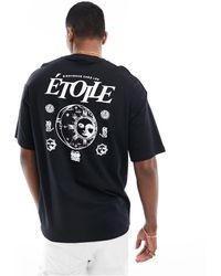 SELECTED - Oversized T-shirt With Etoile Moon Backprint - Lyst