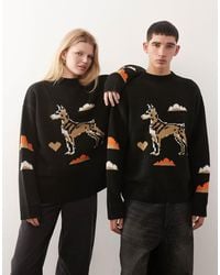 Collusion - Unisex - pull en maille à imprimé chien pixelisé - Lyst
