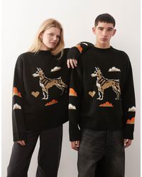 Collusion - Unisex - pull en maille à imprimé chien pixelisé - Lyst