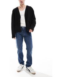 Calvin Klein - Vaqueros De Corte Recto Slim Con Lavado Medio De -Azul - Lyst