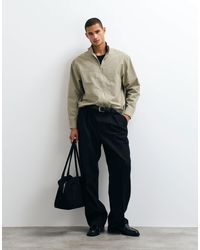 ASOS - Oversized Zip Through Funnel Neck Jacket - Lyst
