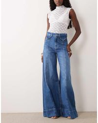 BOSS - Co-Ord Wide Leg Jeans - Lyst