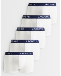 Lacoste - 5 Pack Stretch Cotton Trunks - Lyst