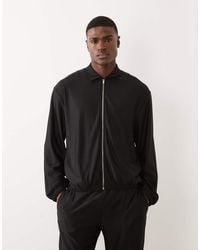 ASOS - Co-ord Oversized Zip Through Harrington Jacket - Lyst