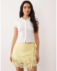 Miss Selfridge - Fitted Shirt With Lettuce Edge - Lyst