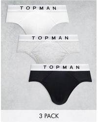 TOPMAN - – 3er-pack slips - Lyst