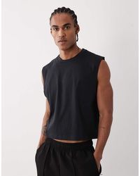 4505 - Cotton Cropped Lifting Tank With Quick-dry Finish - Lyst