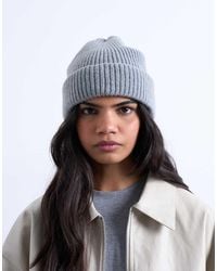 TOPSHOP - Henry Ribbed Beanie - Lyst