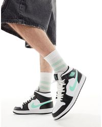 Nike - Air 1 - baskets mi-hautes - , noir et vert - Lyst