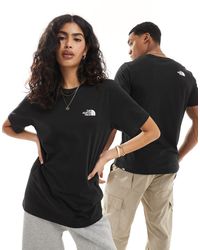The North Face - Camiseta negra con logo simple dome - Lyst