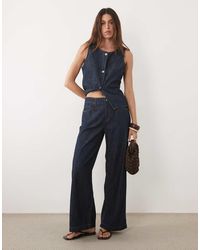 Mango - Lia Relaxed Jean Co-ord - Lyst