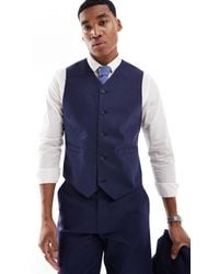 ASOS - Slim With Linen Suit Waistcoat - Lyst