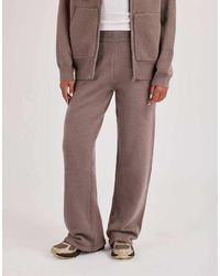CERNUCCI - Knitted Stitch Detail Wide Leg Jogger - Lyst