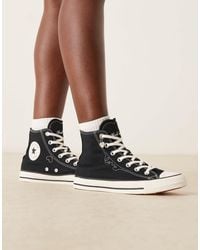 Converse - Chuck Taylor All Star Hi Trainers With Heart Detail - Lyst