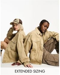 Calvin Klein - Exclusivité asos - - veste unisexe ultra oversize en jean - beige - Lyst