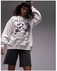 TOPSHOP - Graphic Licence Blondie Oversized Sweat - Lyst