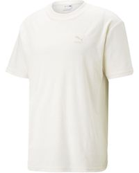 PUMA - Classics Terrycloth T-shirt With Left Chest Logo - Lyst