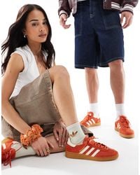 adidas Originals - Handball spezial - baskets avec semelle en caoutchouc - rouge et blanc - Lyst