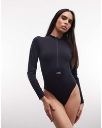 Rains - 41120 Long Sleeve Quick-dry Mock Neck Swimsuit - Lyst