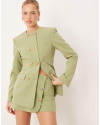 ASOS - Tailored Wrap Skort With Gold-tone Button Detailing - Lyst