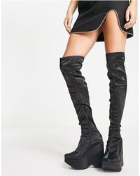 Public Desire - Brela Second Skin Over The Knee Boots - Lyst