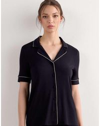 Intimissimi - Short-Sleeved Button-Down Modal Top - Lyst