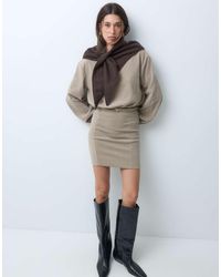ASOS - Soft Cord Slash Neck Belted Mini Dress - Lyst