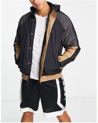 Nike Starting 5 Basketball Jacket Coat Retro Zip Black Gold White  CW7348-014 Men