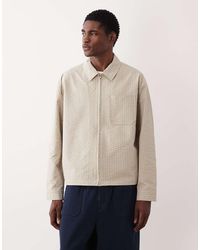 ASOS - Textured Harrington Jacket - Lyst