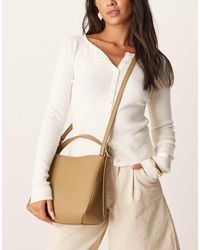 Mango - Faux Leather Cross Body Bag - Lyst
