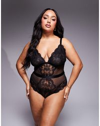 ASOS - Asos Design Curve Lola Lace Soft Bodysuit - Lyst