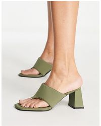 Bershka Closed Toe Shoe With Transparent Heel in Natural | Lyst