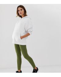 ASOS Leggings mit hohem Überbauchbund - Grün