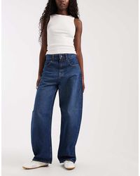 ASOS - High Waisted Barrel Leg Jeans - Lyst