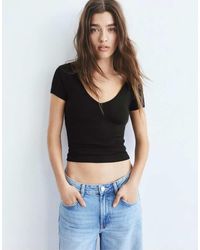 Pull&Bear - V-Neck T-Shirt - Lyst