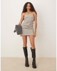 ASOS - Manipulated Bandeau Mini Dress - Lyst