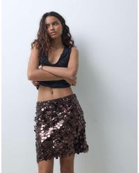 ONLY - Sequin Mini Skirt - Lyst